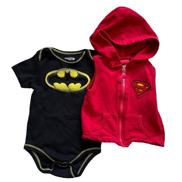 Superman and Batman Baby Bundle | 6-9 Months - Picture 1 of 8